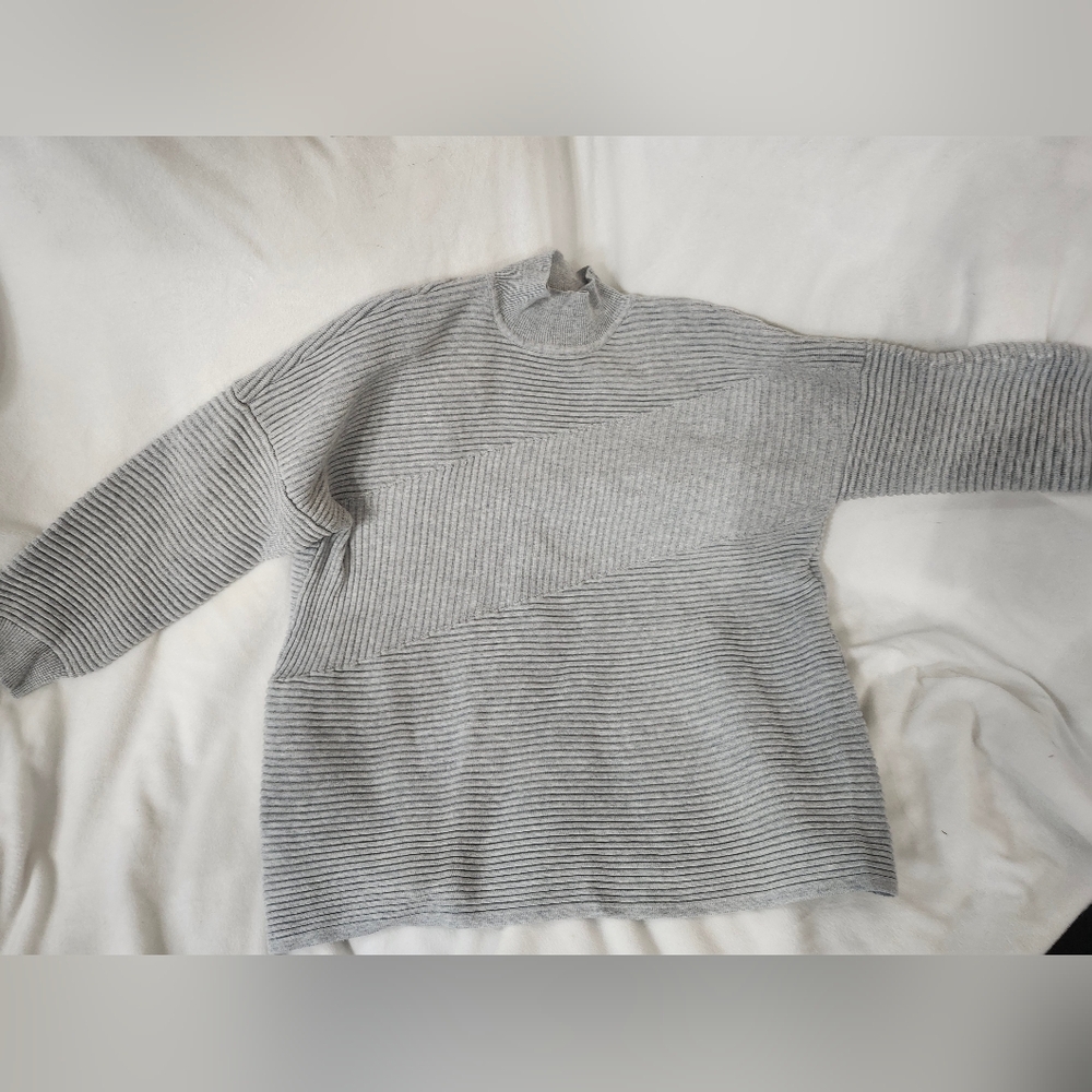 Hello Molly Gray Mock Neck Sweater